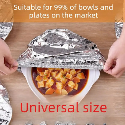 Home Dining Table & Food Container Aluminum Foil Heat-Retaining Cover, Kitchen Food Insulation and Freshness Keeping, High-Quality Aluminum Foil.